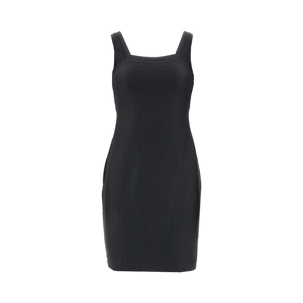 Embossed Lycra beachwear mini dress