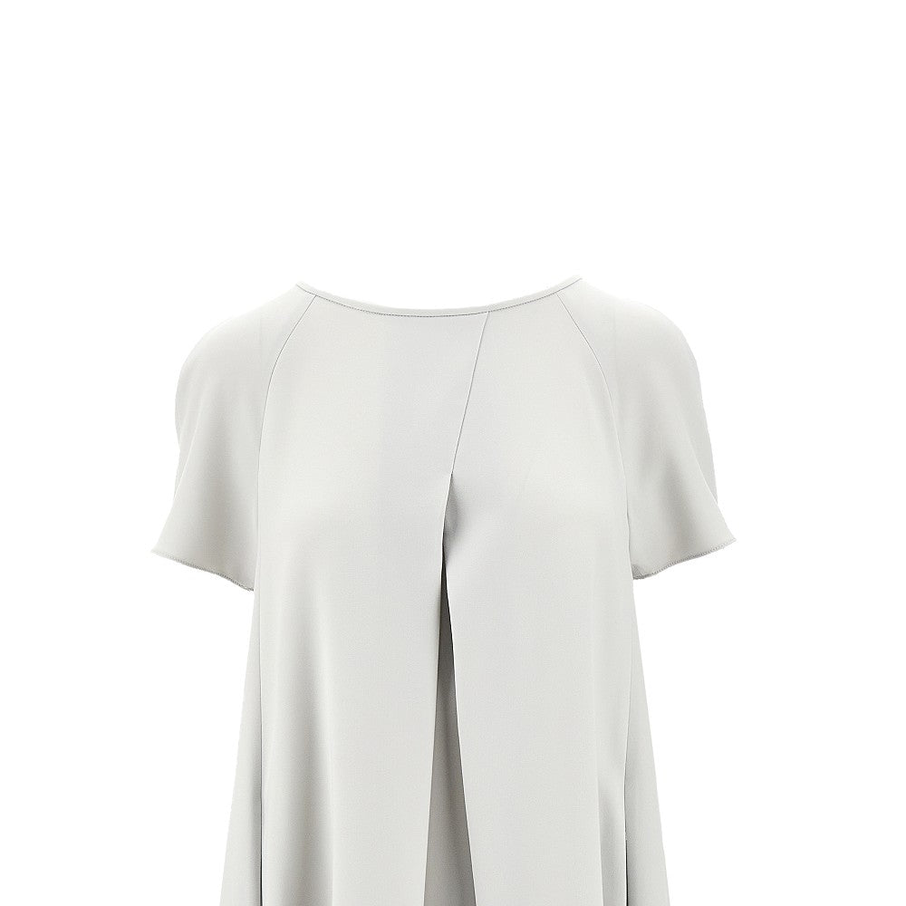 Techno cady dress with pleat