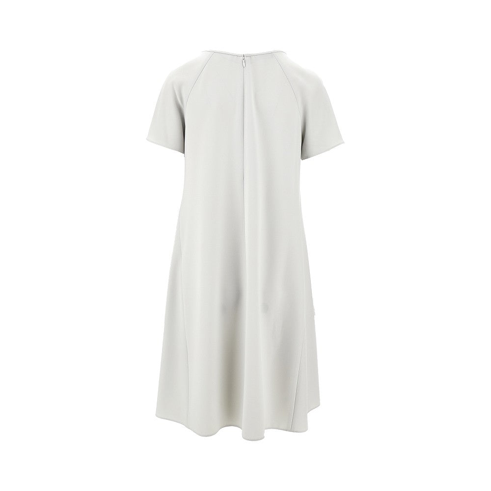 Techno cady dress with pleat