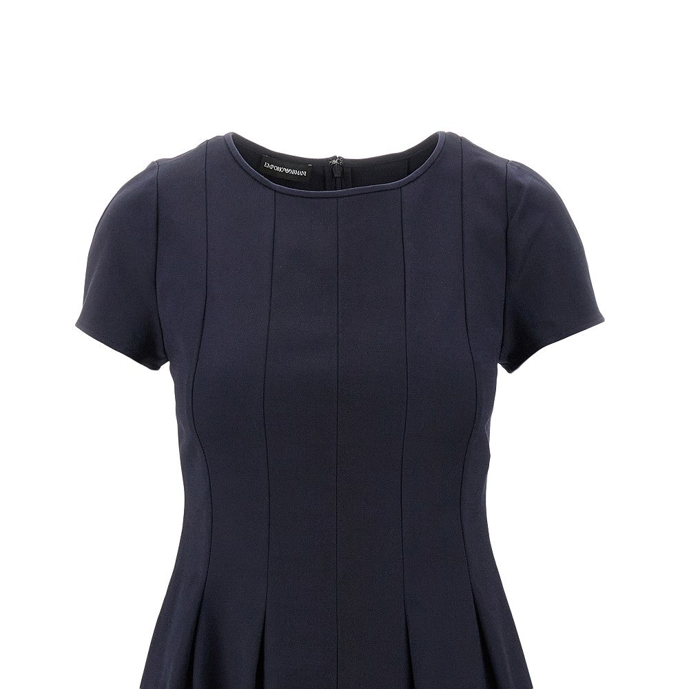 Mini abito in misto cotone couture