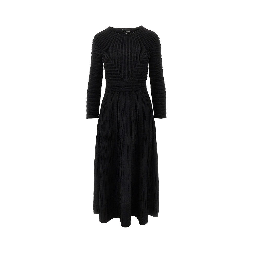 Abito midi in maglia ottoman