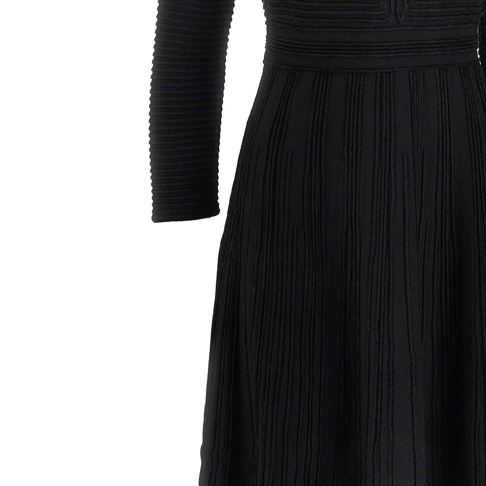 Abito midi in maglia ottoman