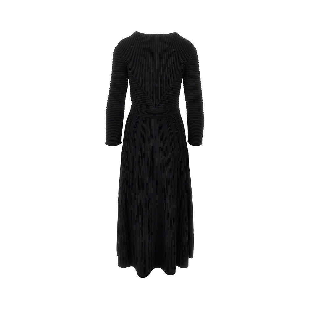 Abito midi in maglia ottoman