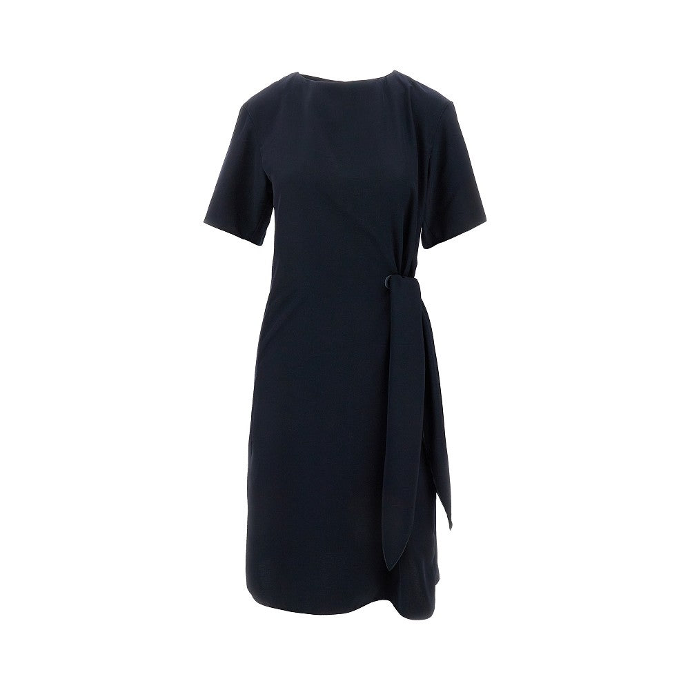 Knee-kength dress with side knot
