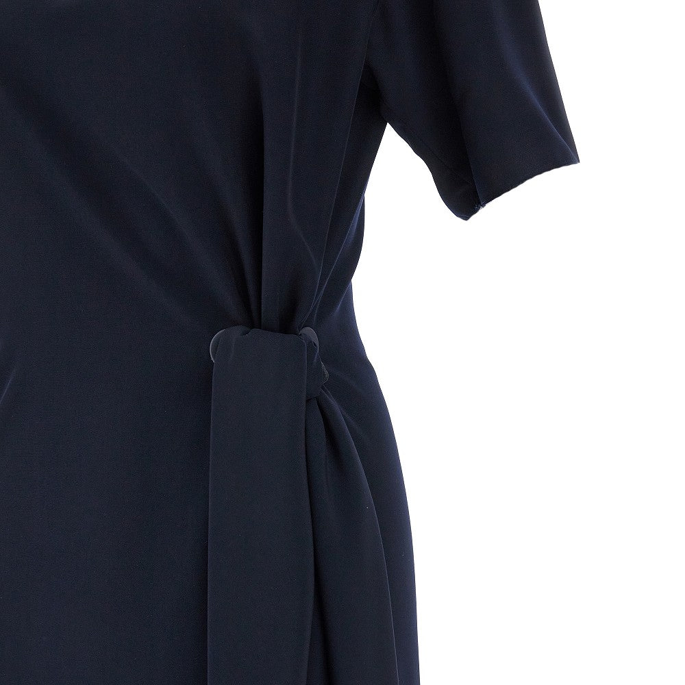 Knee-kength dress with side knot