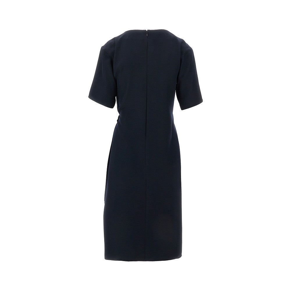 Knee-kength dress with side knot