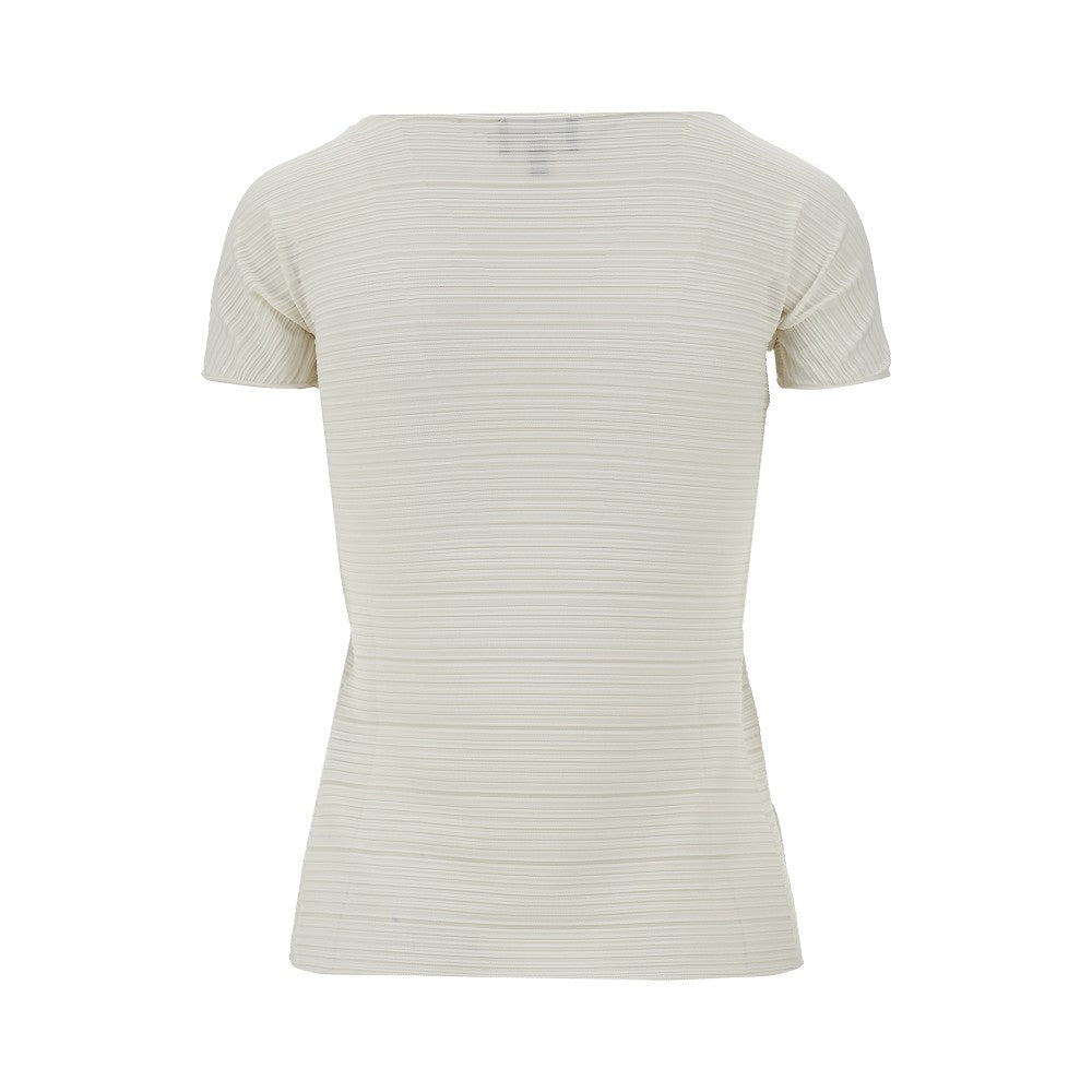 Jacquard stretch jersey T-shirt