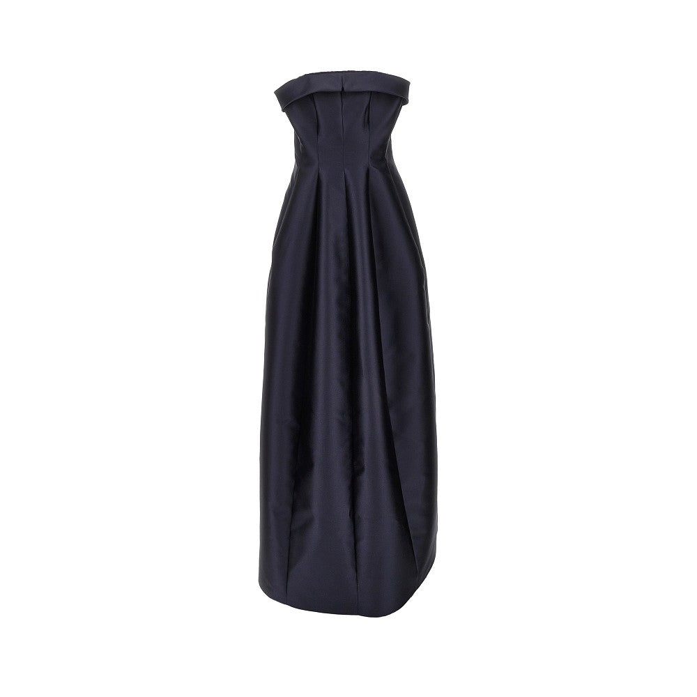 Maxi abito bustier in mikado