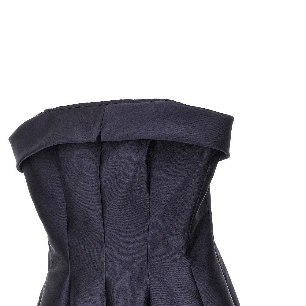Maxi abito bustier in mikado