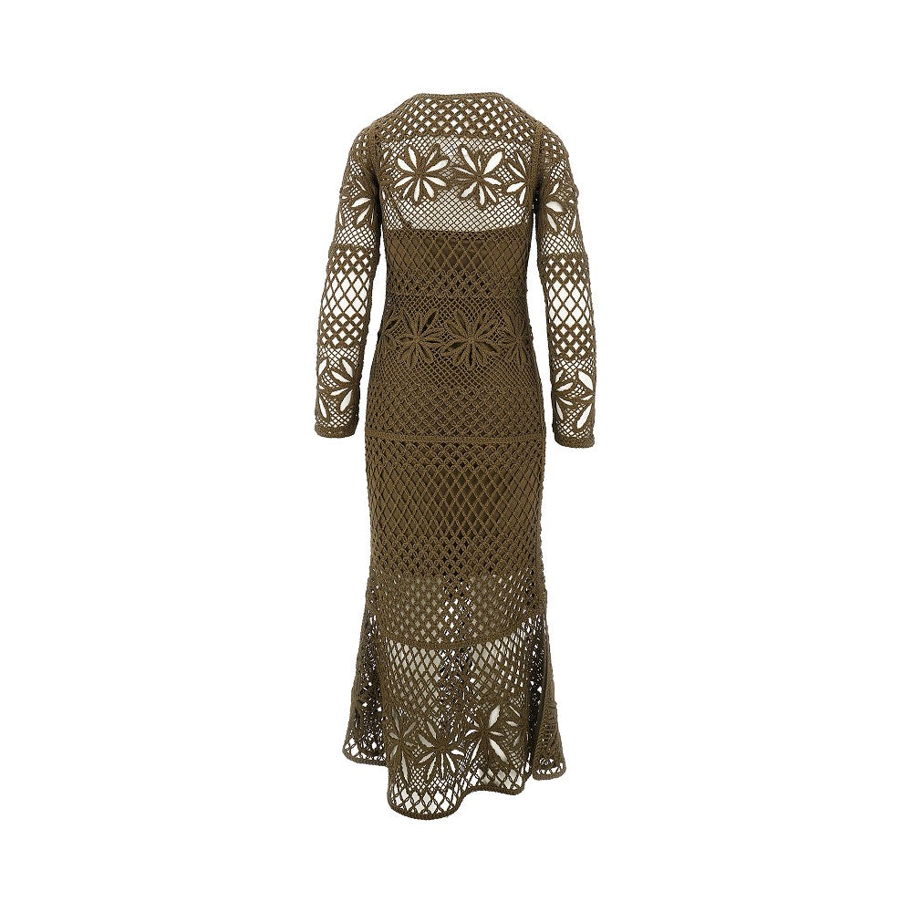 Openworked knitted dress