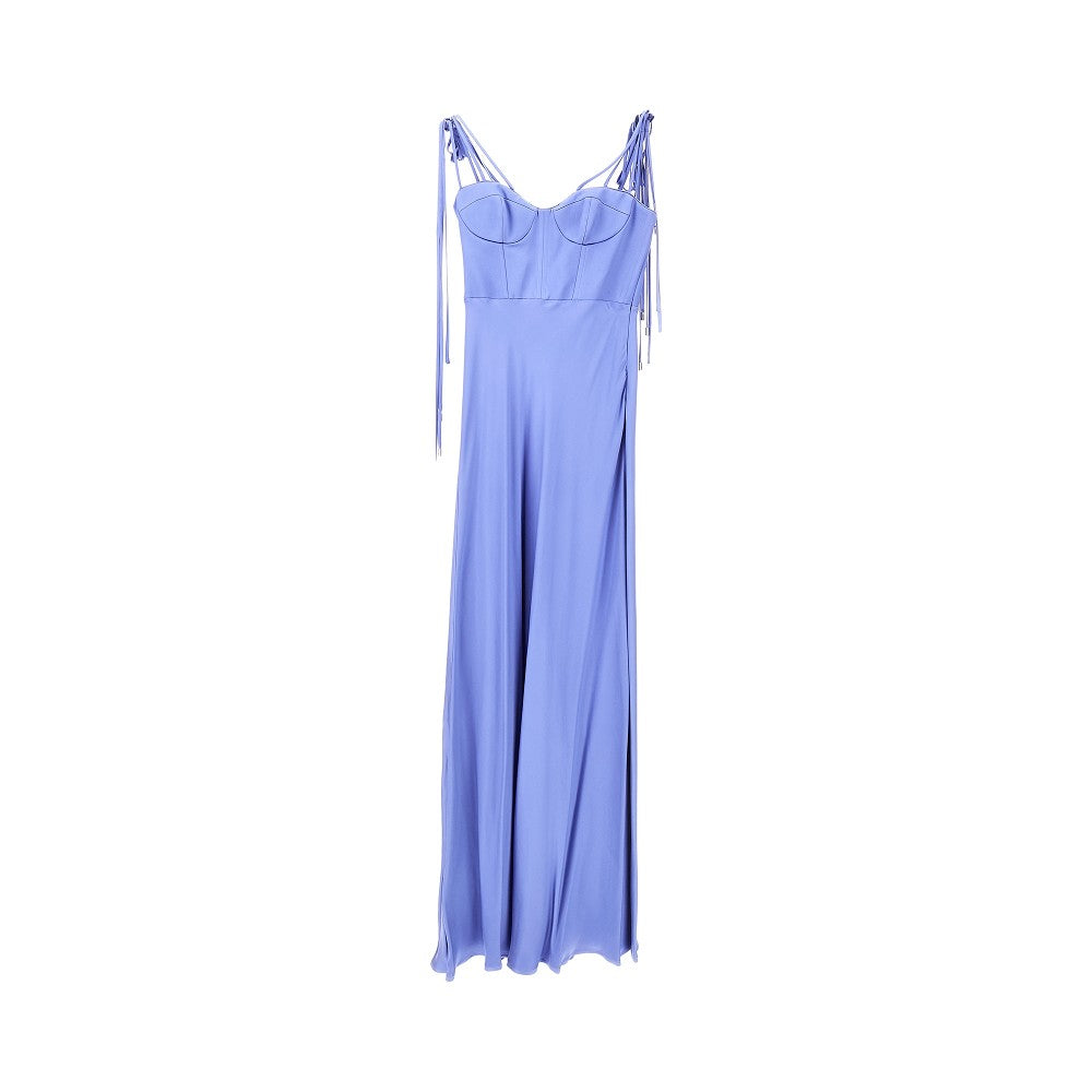 Viscose satin long dress