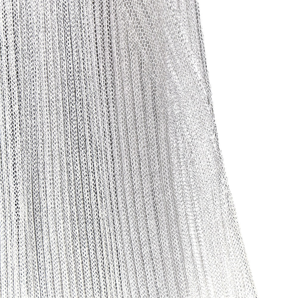 Metallized knit long dress