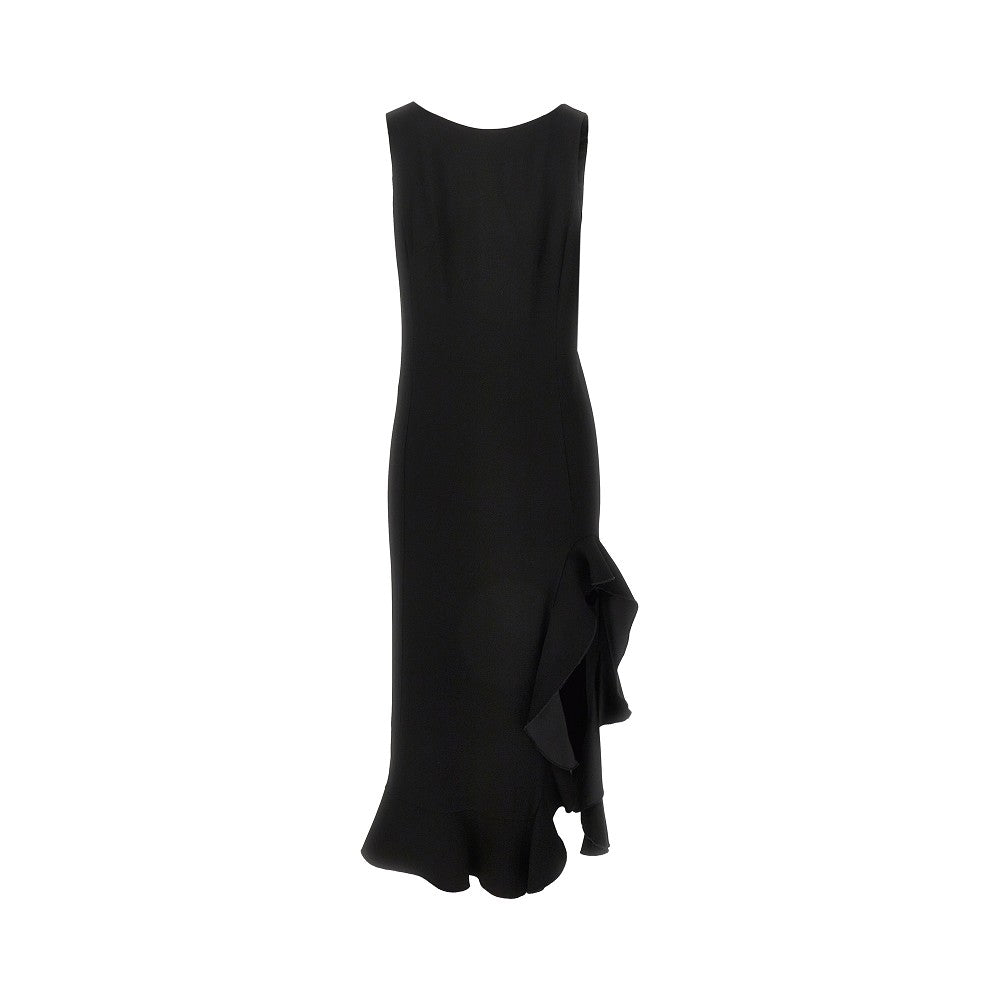 Ruffled midi skirt