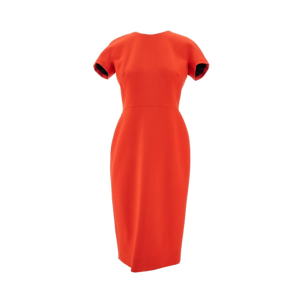 Fitted T-shirt dress with back zip