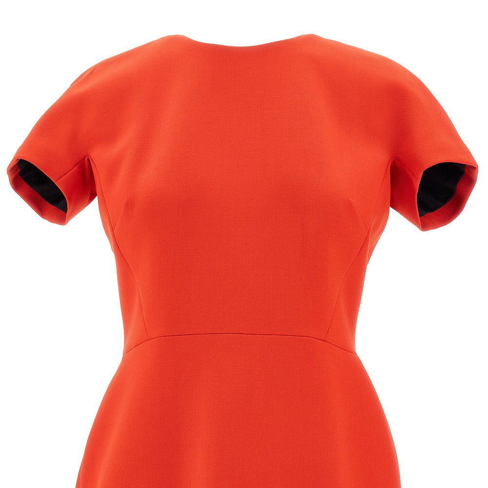 Fitted T-shirt dress with back zip