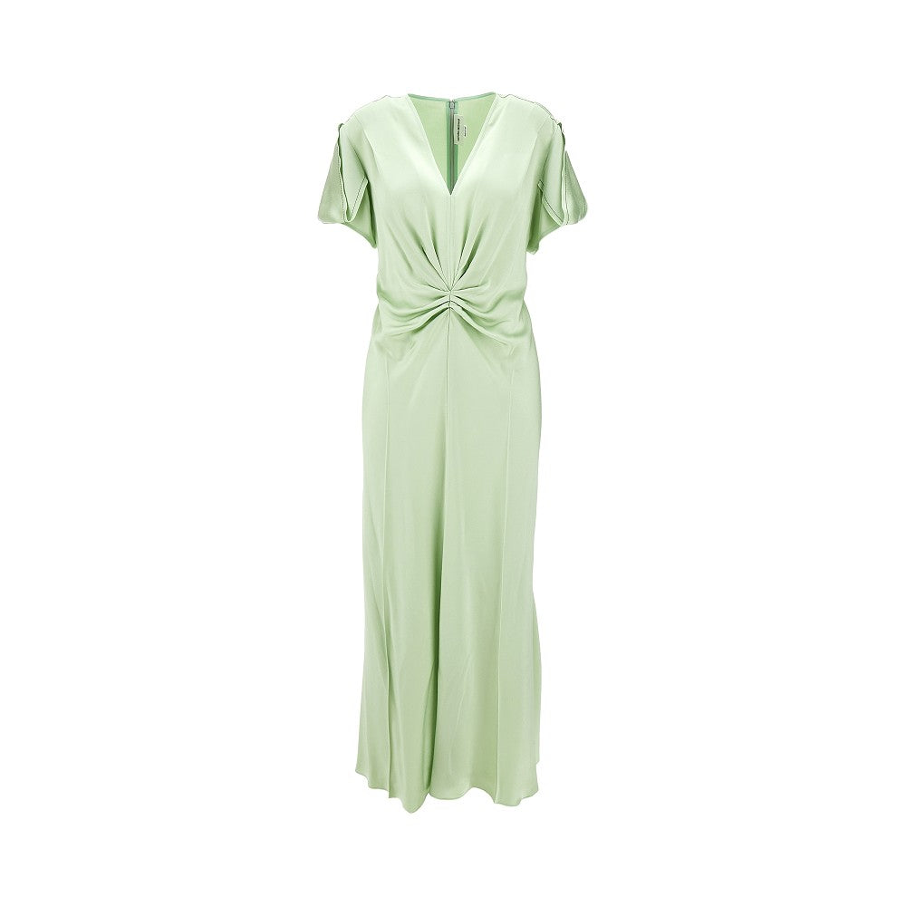 Gathered waist midi dress