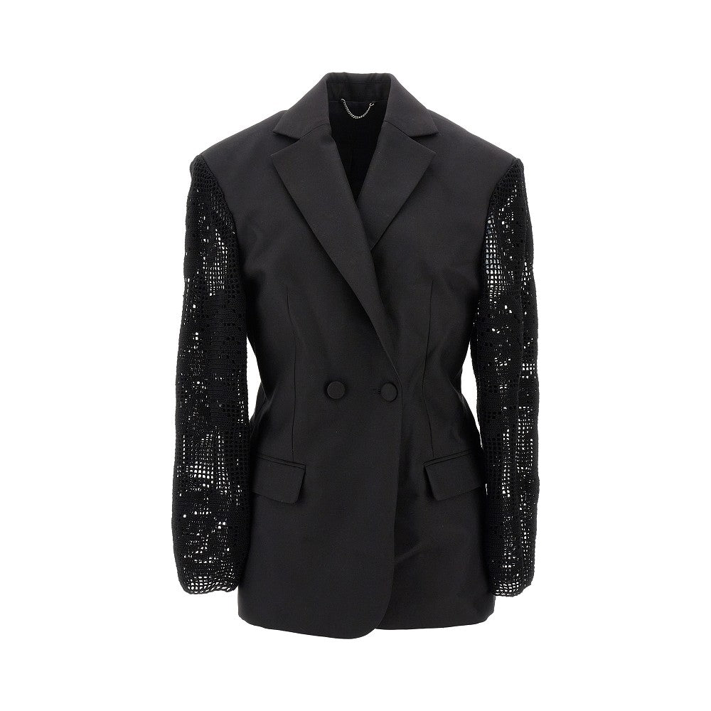 Giacca con maniche in pizzo crochet