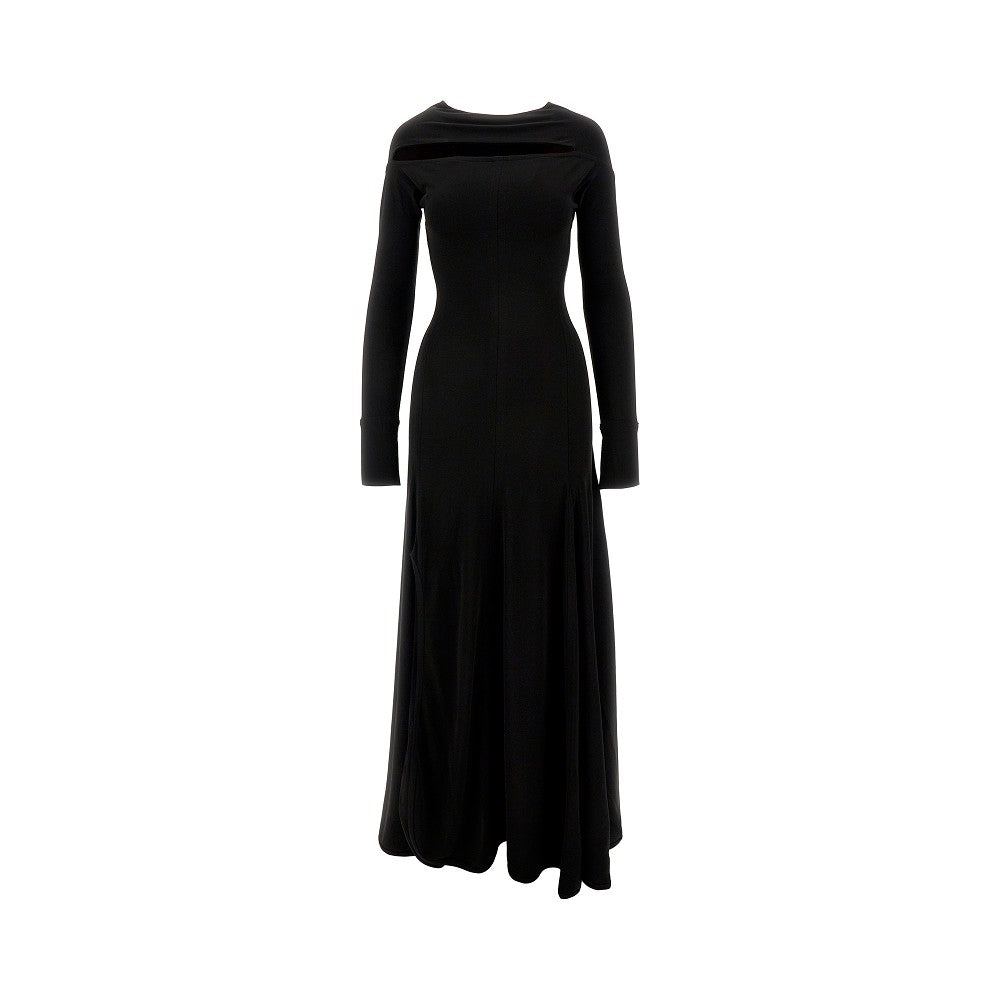 Ankle-length dress with cut-out detail