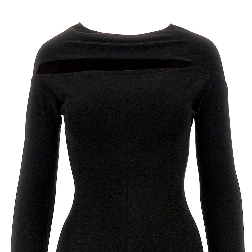 Ankle-length dress with cut-out detail