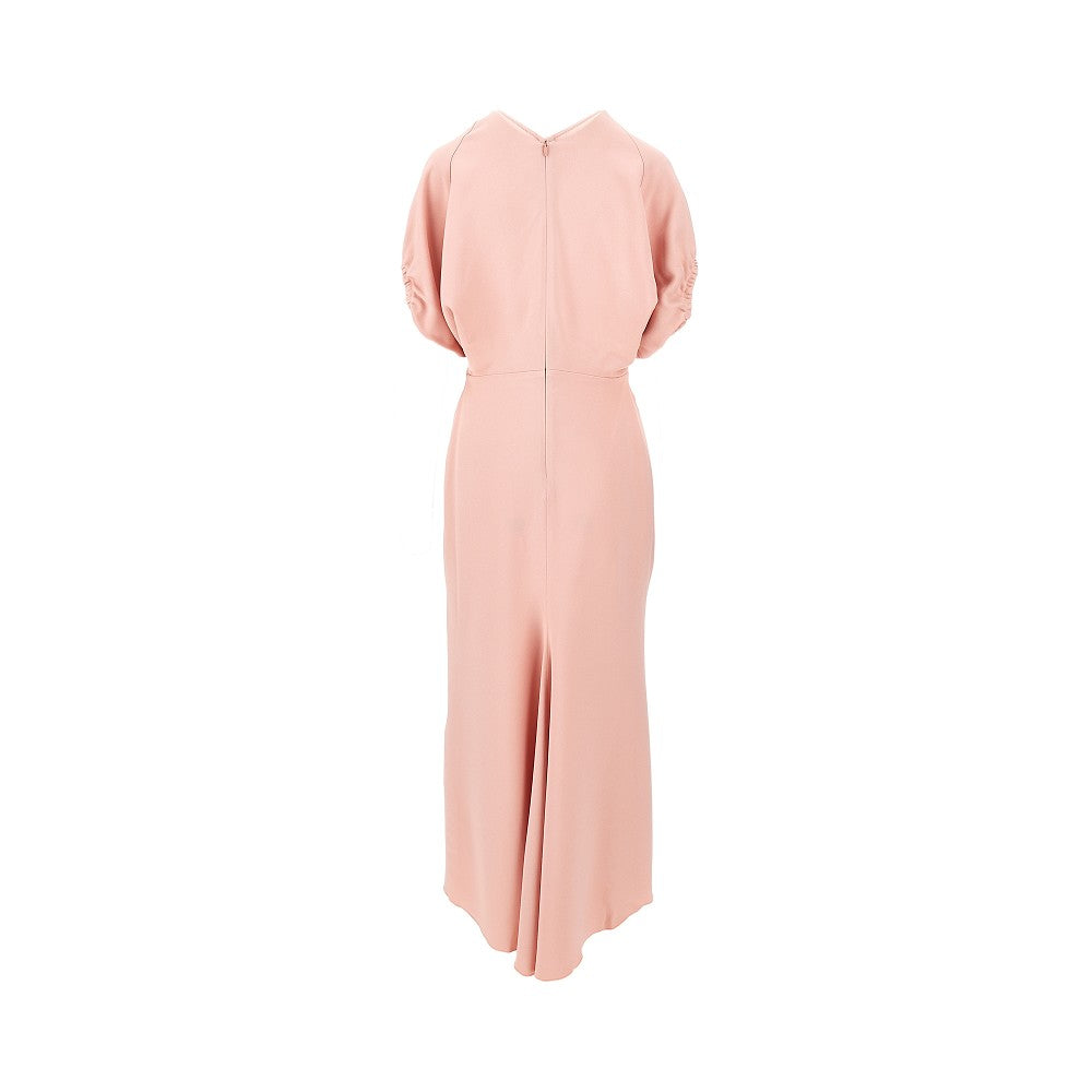 Cady midi dress with blouson sleeves