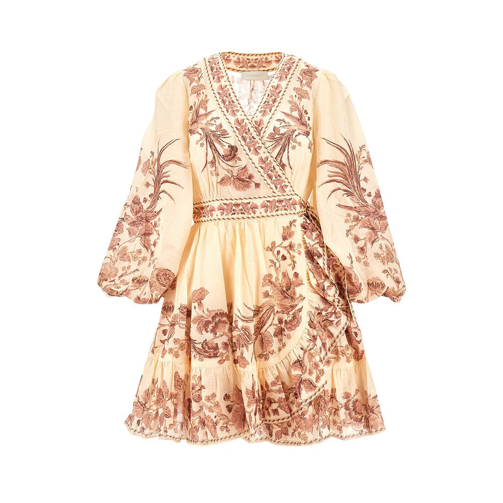 'Waverly' wrap mini dress