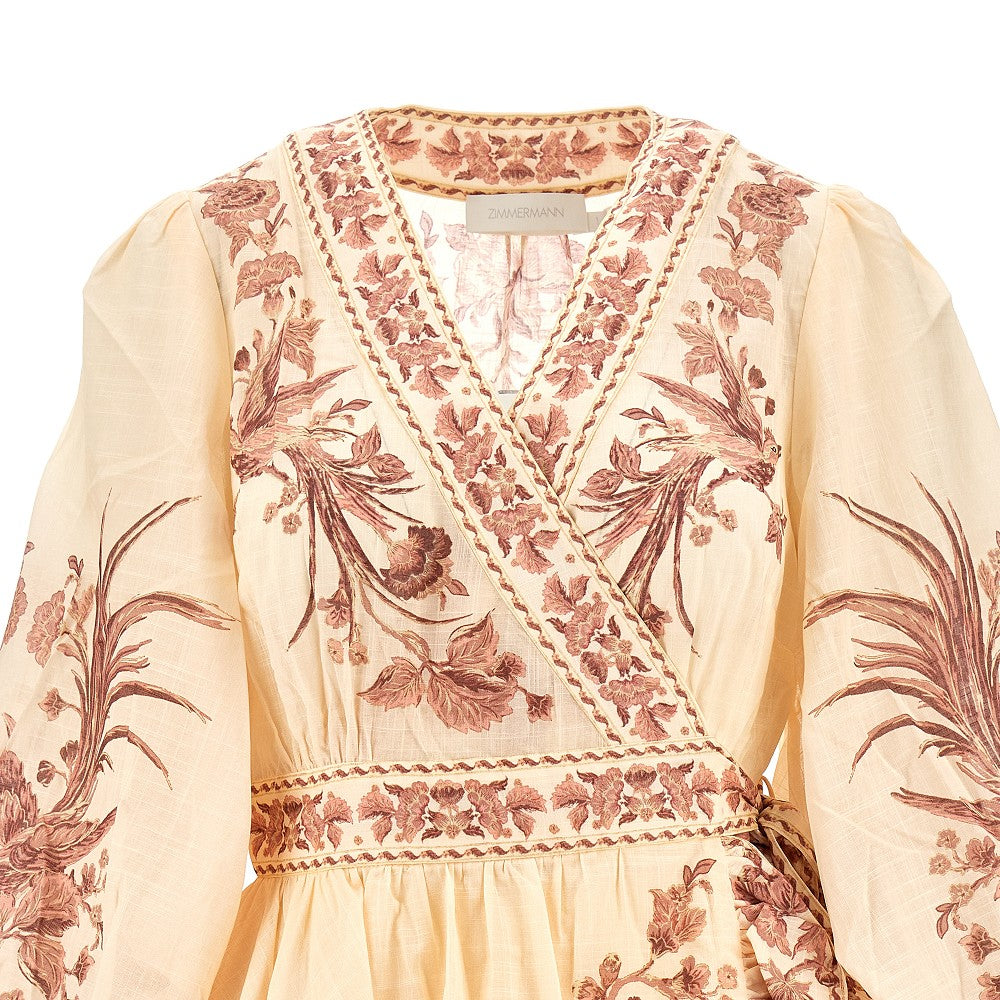 'Waverly' wrap mini dress