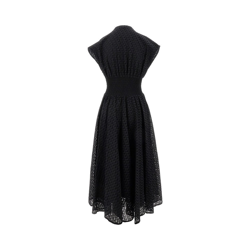 Abito midi in cotone ricamato