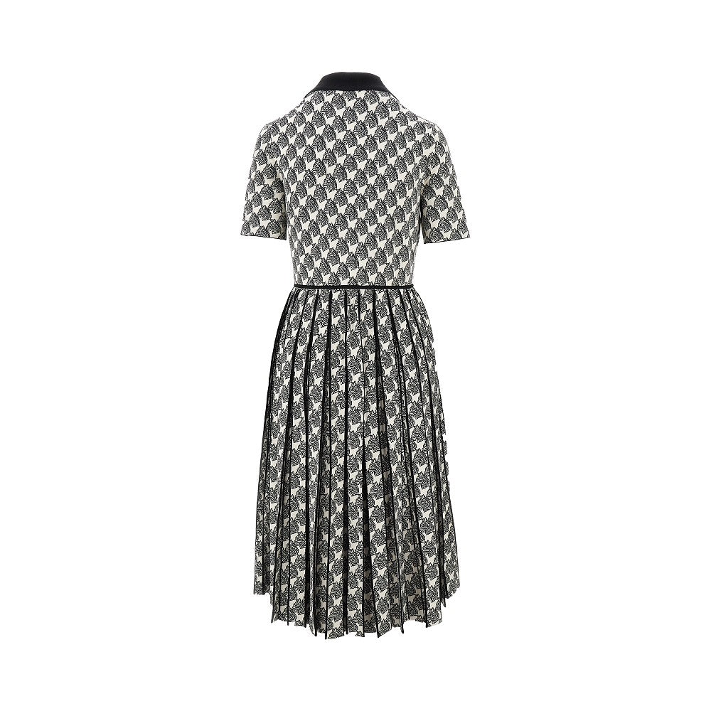 Abito polo in maglia jacquard