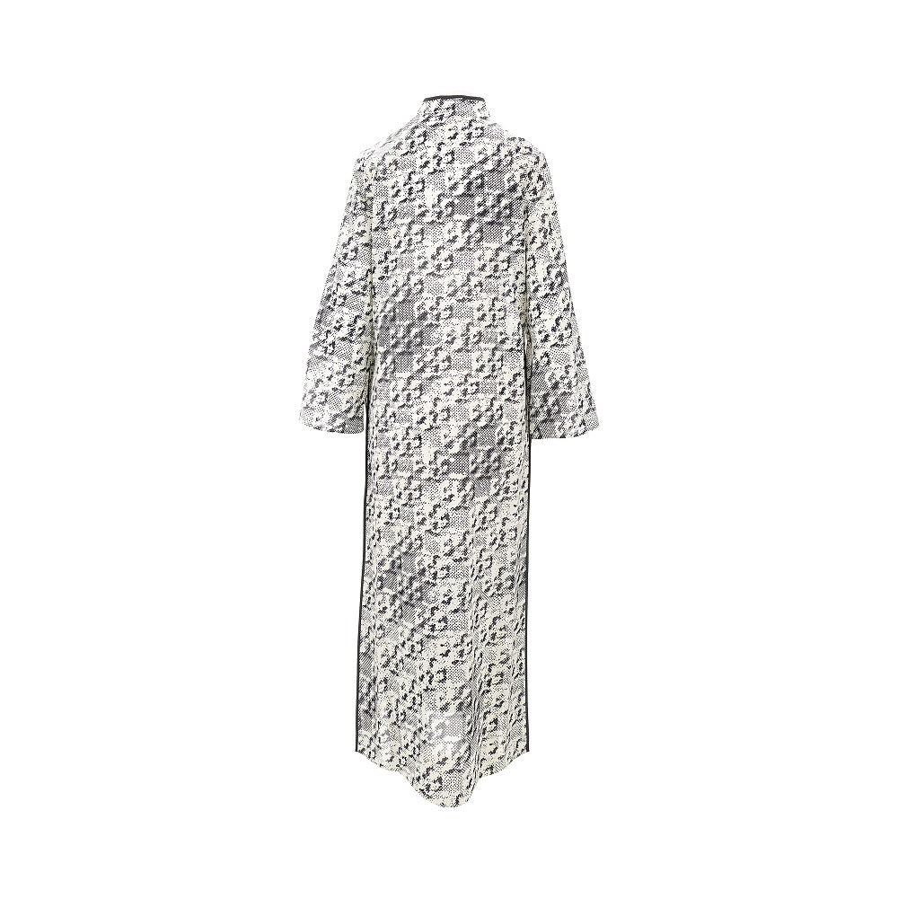 Printed silk-blend caftan dress