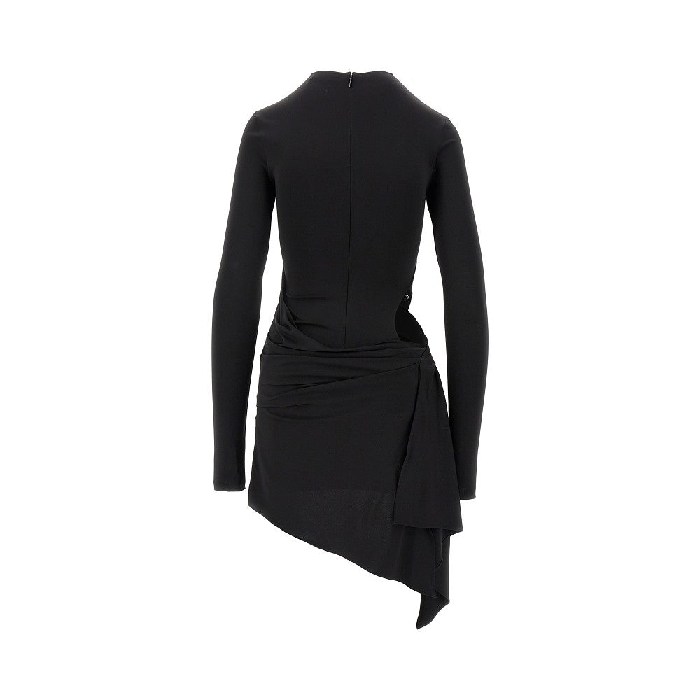 Mini abito con cut-out e drappeggio