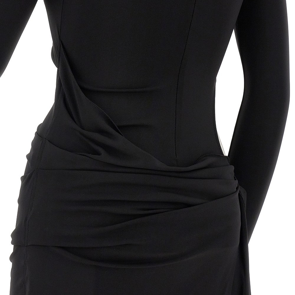 Mini abito con cut-out e drappeggio