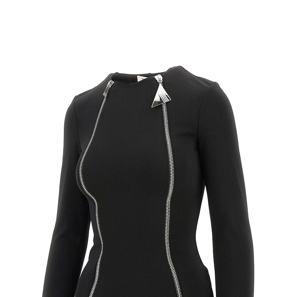 Double zip midi dress