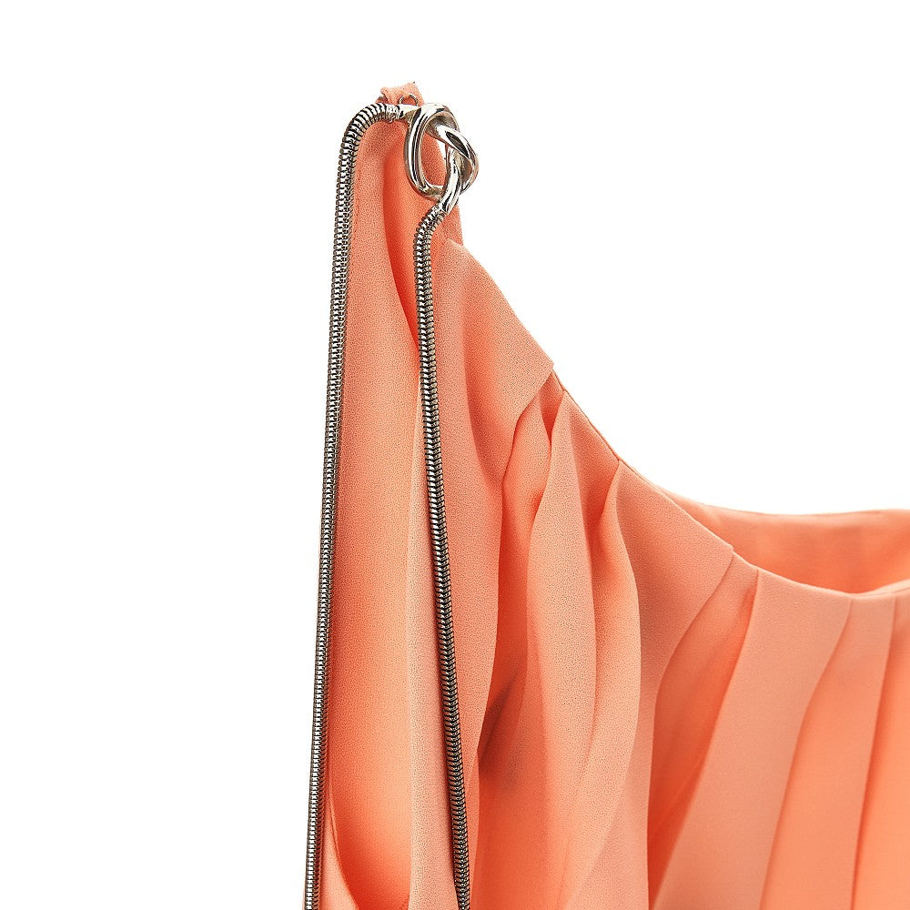 Cady crepe one-shoulder long dress