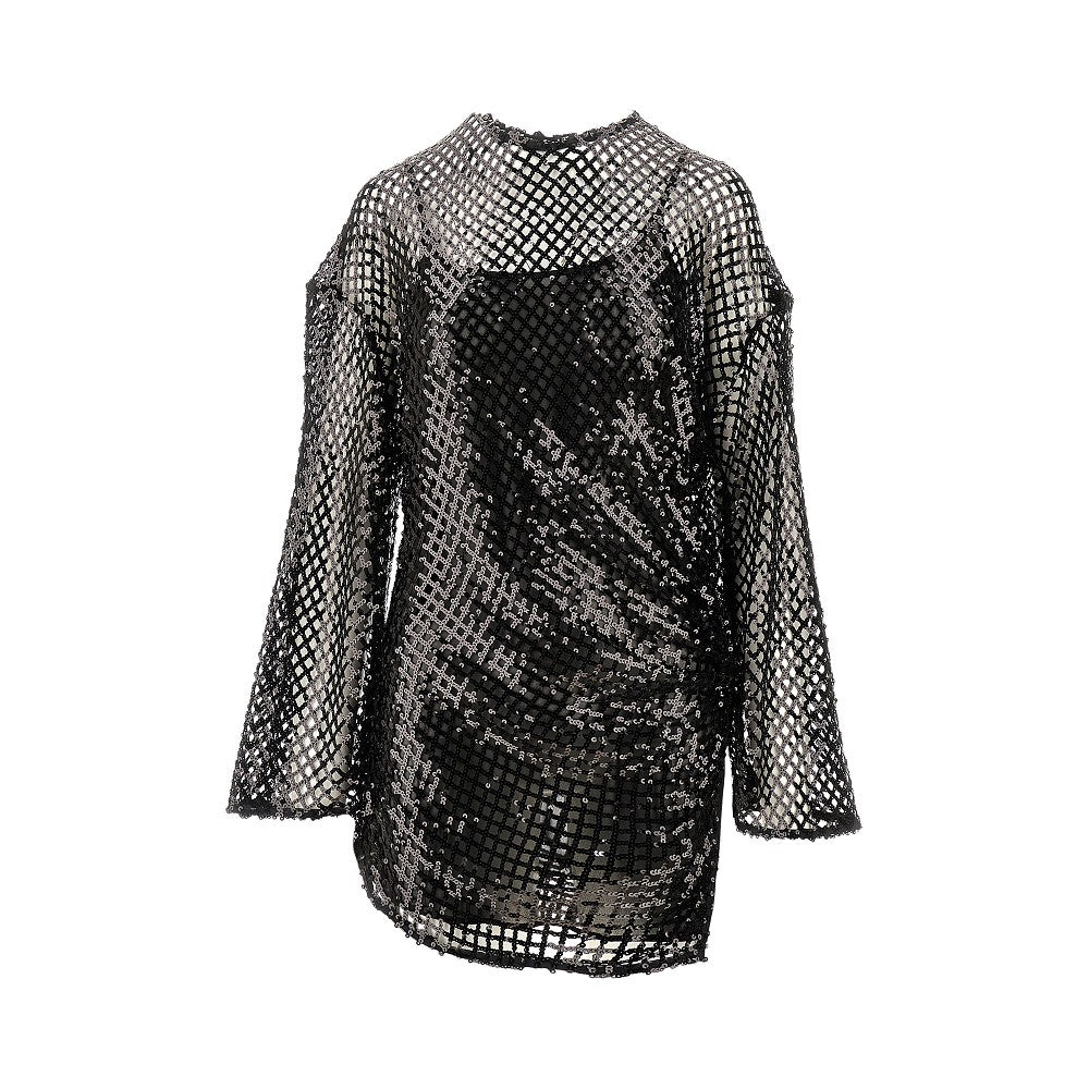 Mini abito in rete di paillettes