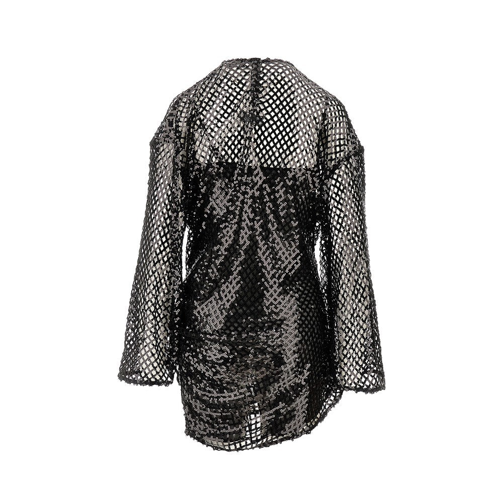 Mini abito in rete di paillettes