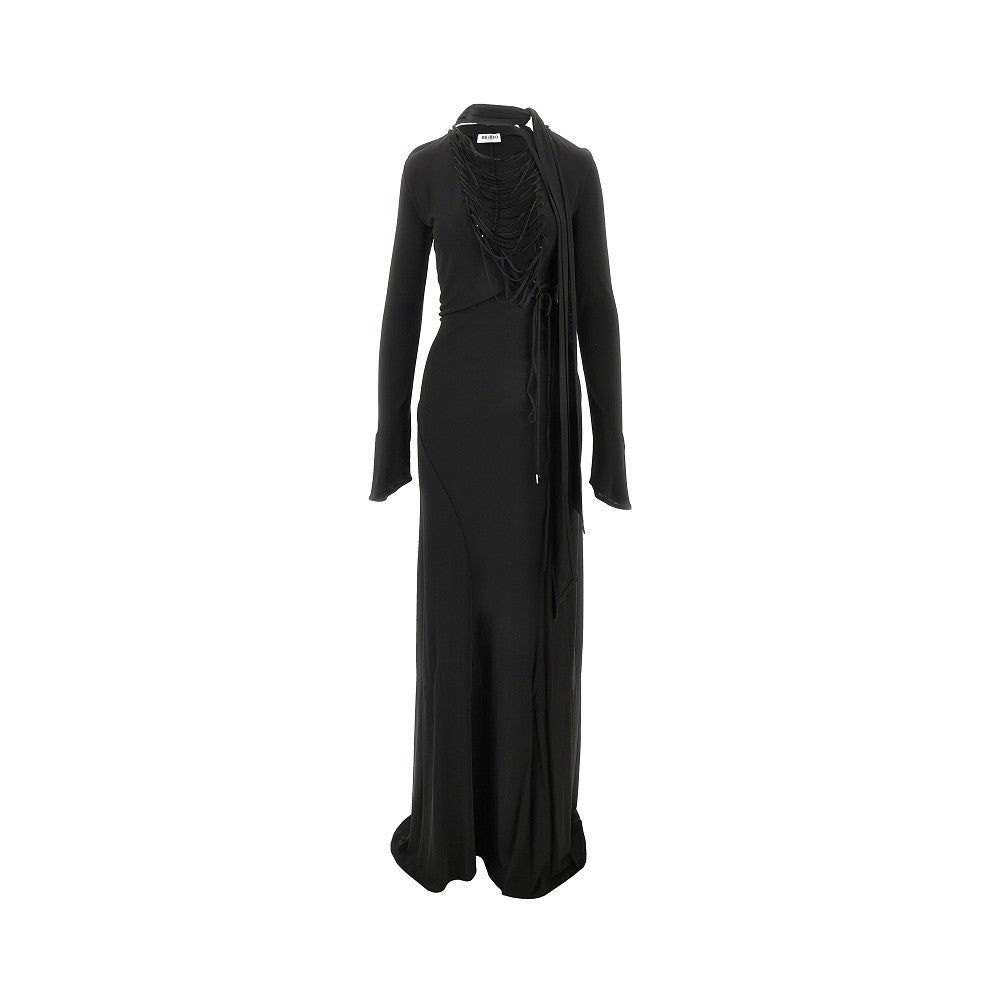 Viscose laced long dress