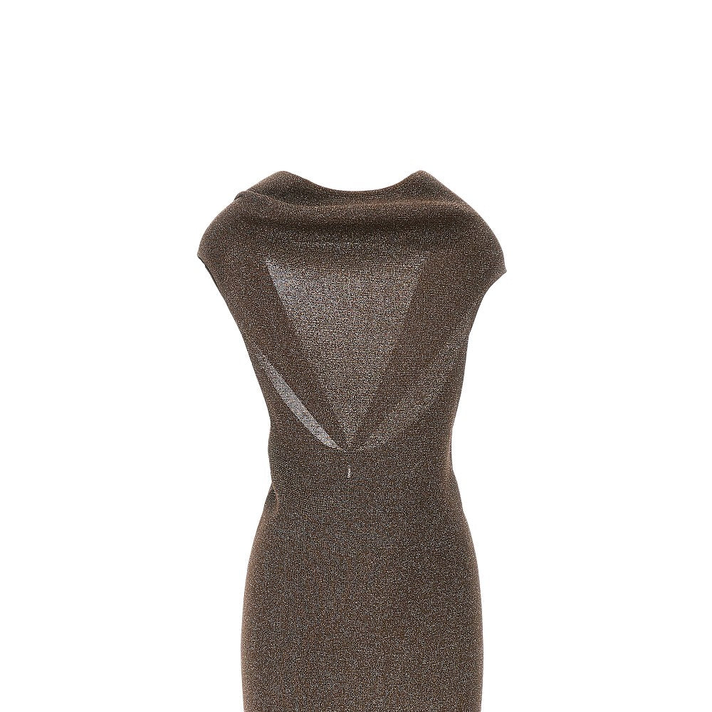 Abito lungo in maglia lurex