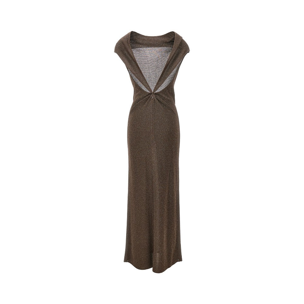 Abito lungo in maglia lurex