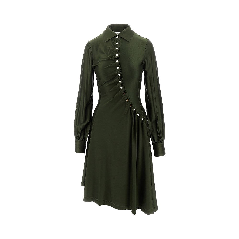 Mini abito drappeggiato in viscosa stretch