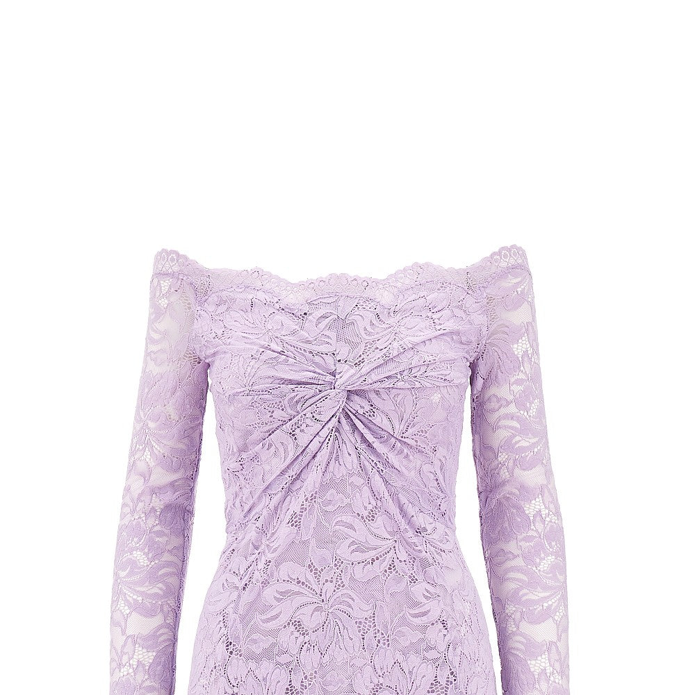 Lace off-the-shoulder dress