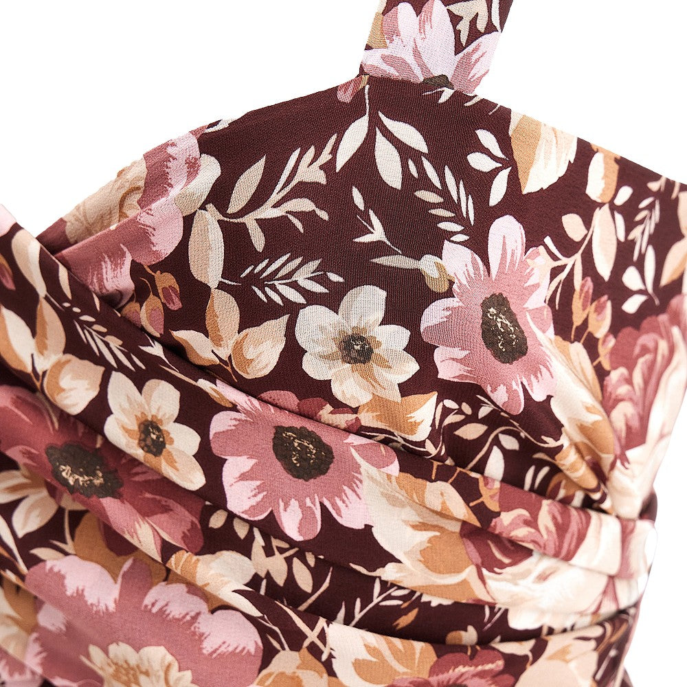 Floral crepe de chine top