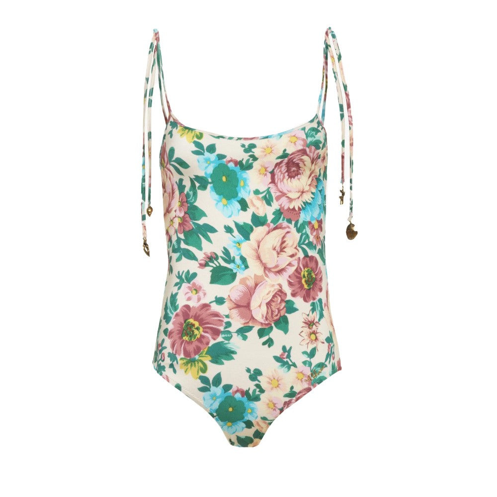 Costume intero con motivo floreale