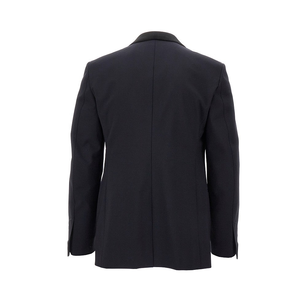 Stretch wool tailored tuxedo suit