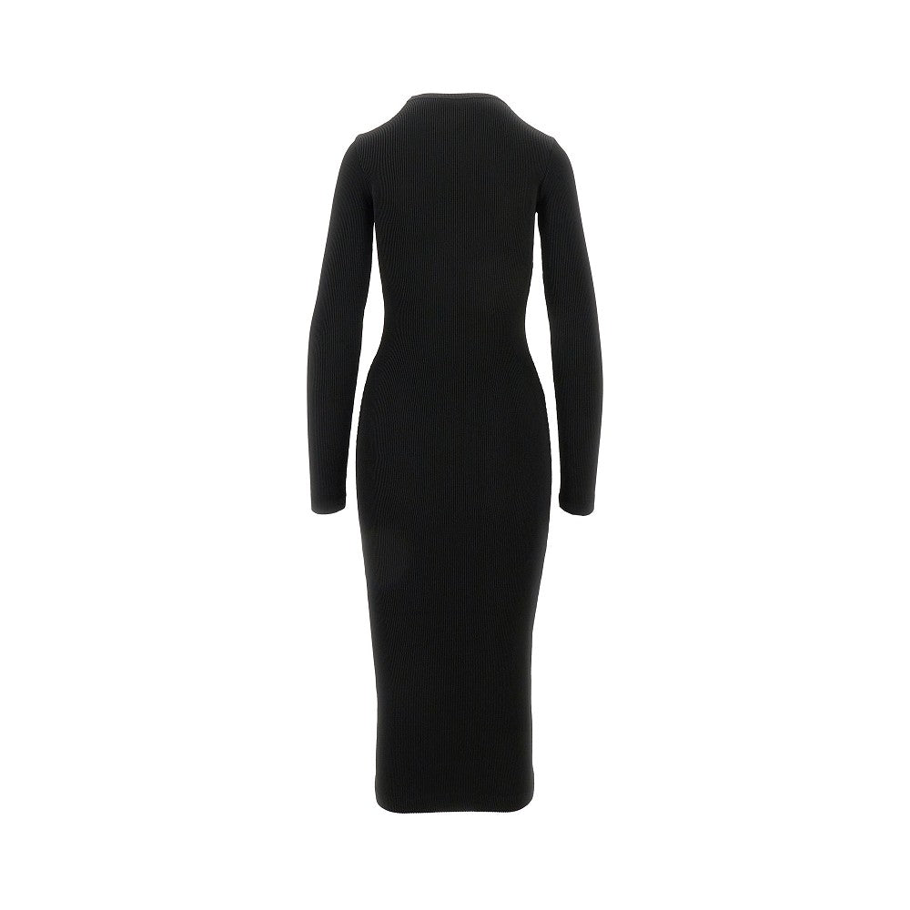 Ribbed jersey midi dress