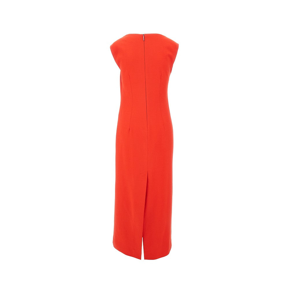 Canvas draped midi dress
