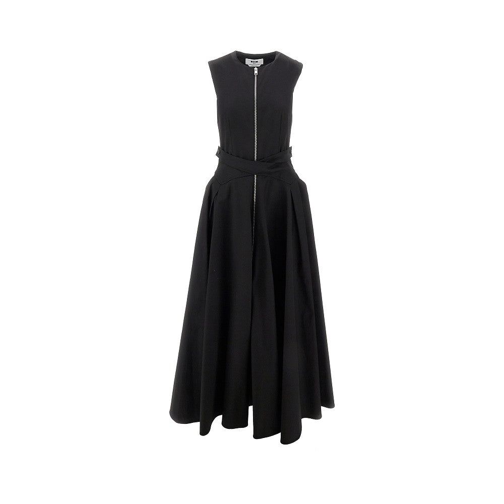 Abito midi in gabardine