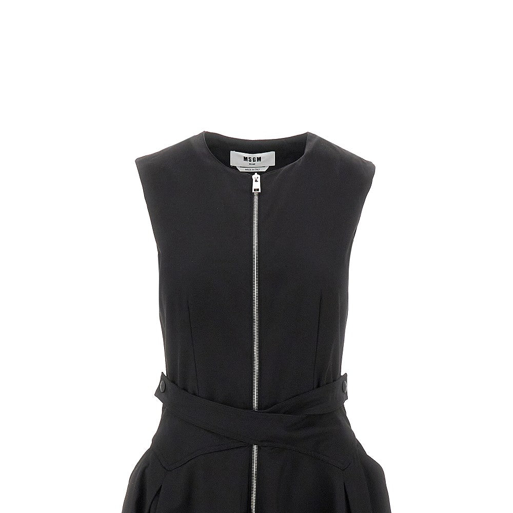 Abito midi in gabardine