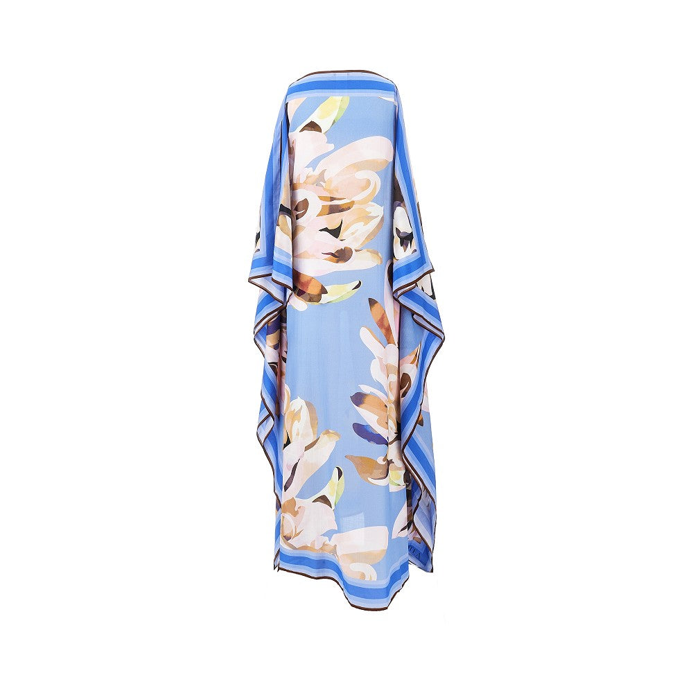 'Jacqueline' cotton and silk kaftan