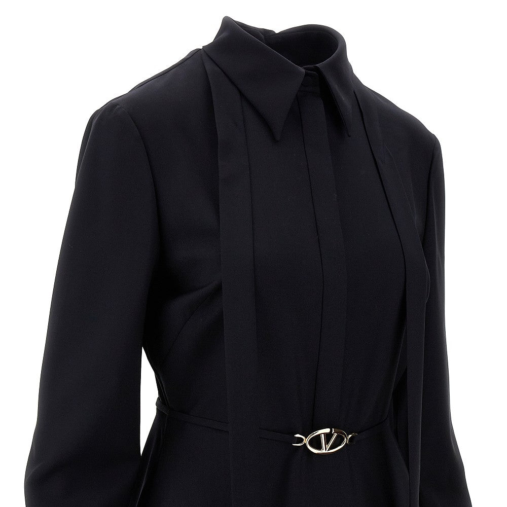 Abito midi con cintura VLogo Signature