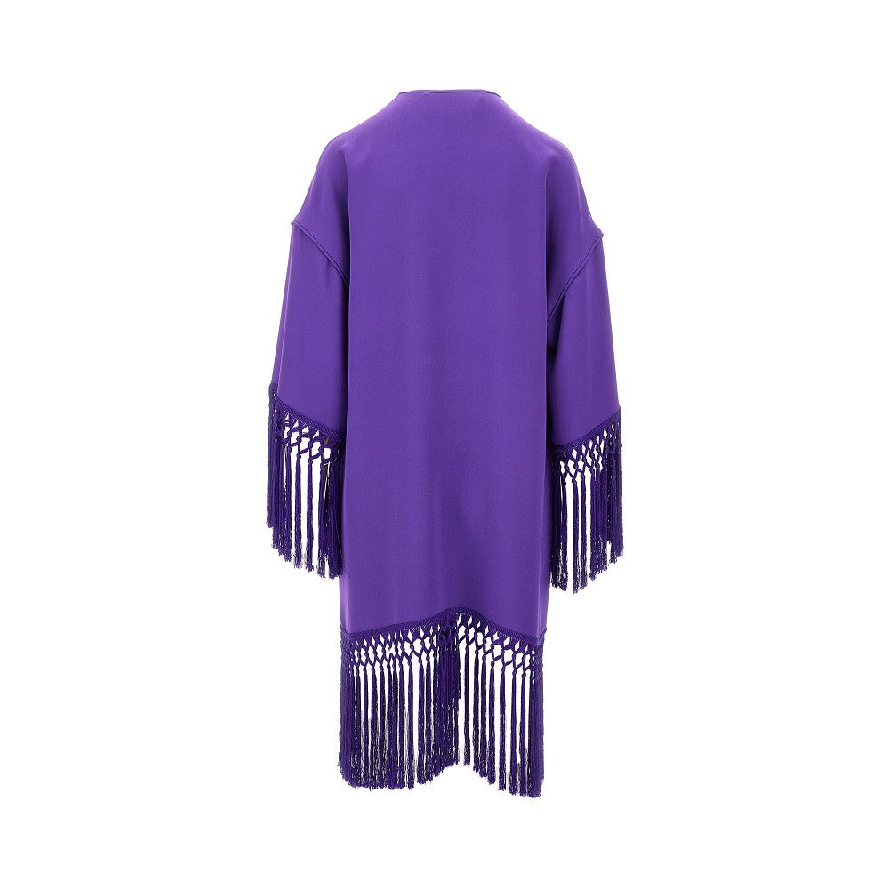 Cady Couture dress with fringed trims
